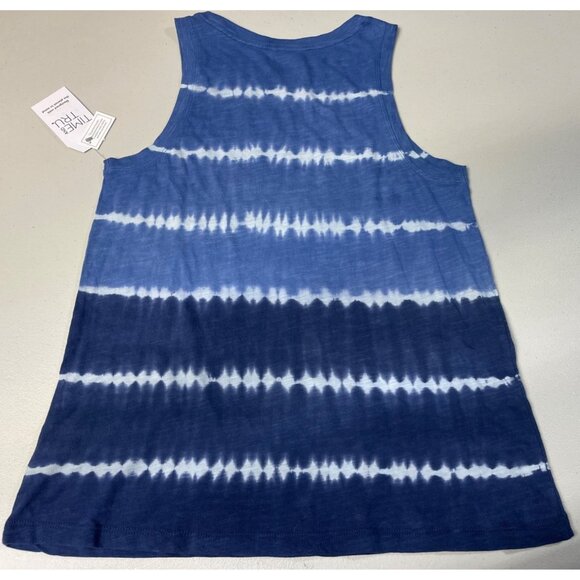 Time And Tru Size Small Tie-Dye Tank Top Blue & White - Picture 2 of 9